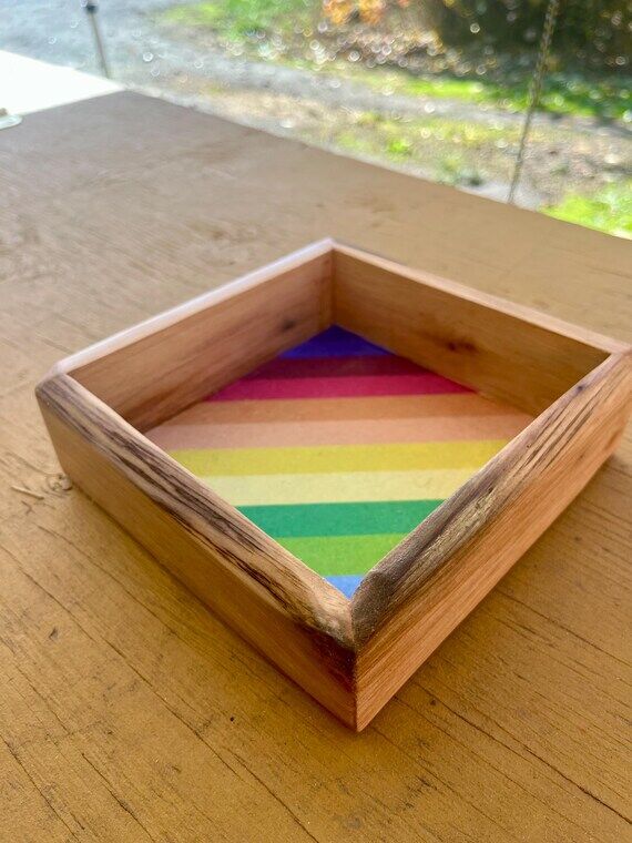 Live Edge Purple Plum Keepsake Box | Rainbow ...
