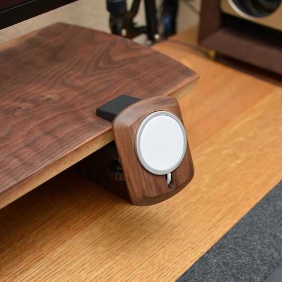 Wood, iPhone MagSafe Charging Dock for Desk R...