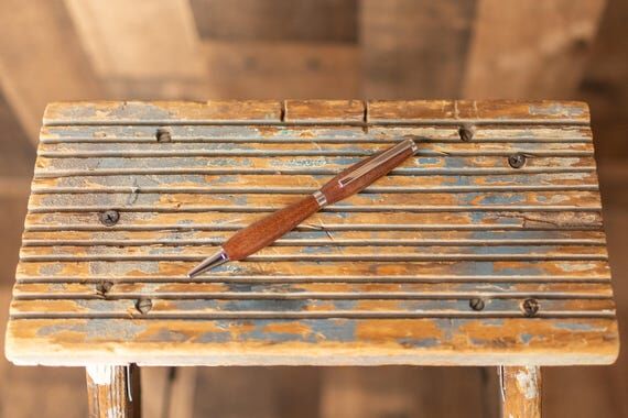 Handmade Slimline Ballpoint Pen - Sapele...