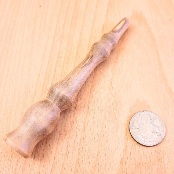 Hand Turned Blond Walnut Chillum Pipe, 5.25&q...