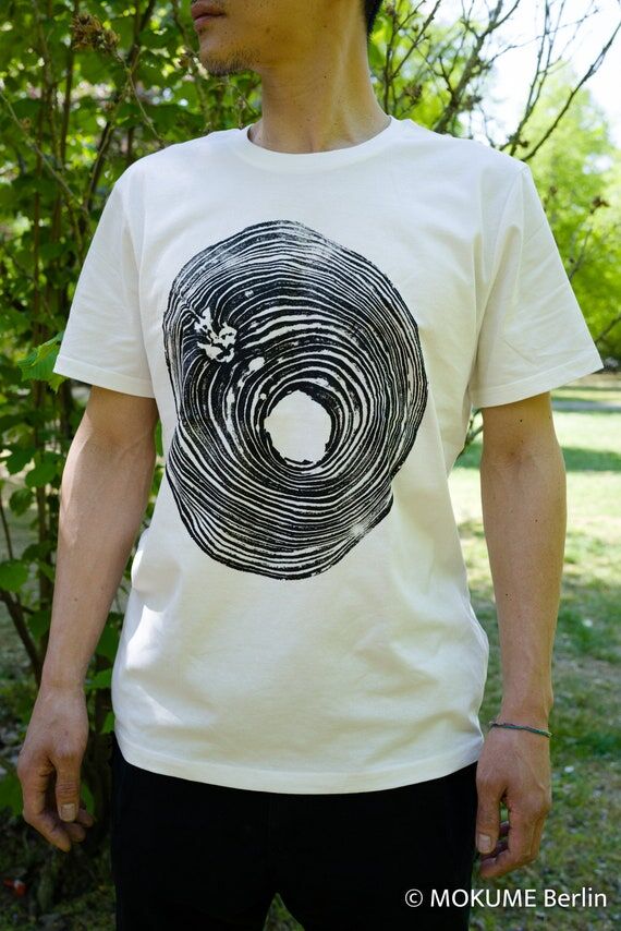 Unisex Organic T-shirts black and White Handm...