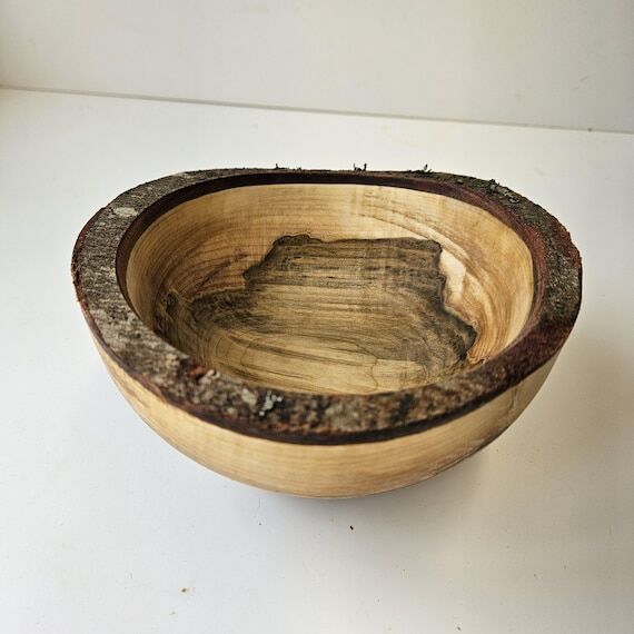 Live Edge Bowl - Recycled Wood - Maple - Pla...