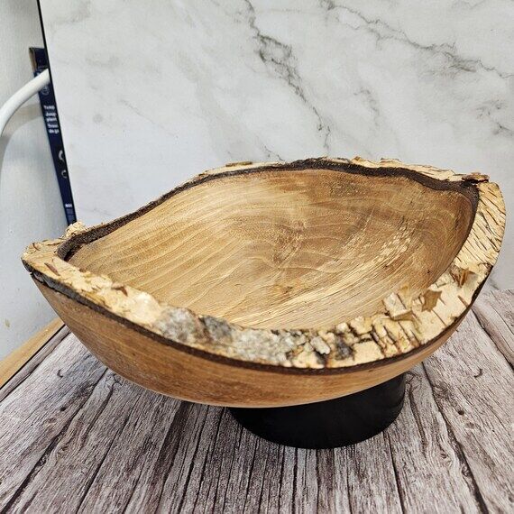 Handmade Live Edge Birch Wood, Natural Wood F...