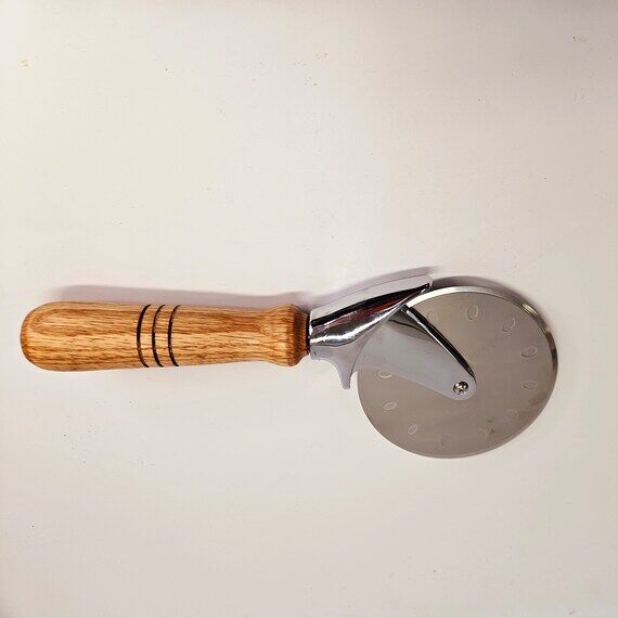 Handmade Wood Handle Pizza Cutter, Stainless ...