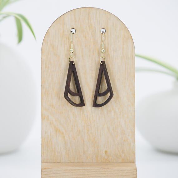 Small Triangle Cutout Teardrop Earrings | Del...