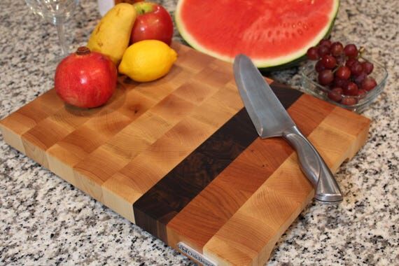 Handmade End Grain Cutting Board | Maple Cher...
