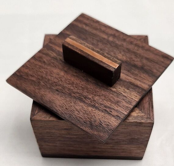Gift box Small keepsake box Walnut wood box u...
