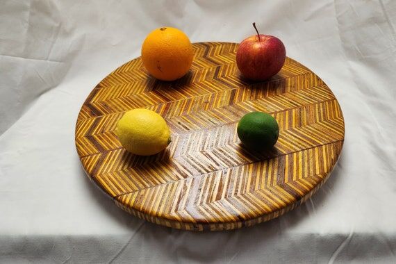 Lazy Susan serving tray Plywood and hardwood ...
