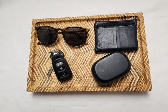 Plywood Catch all tray upcycled gift wood val...