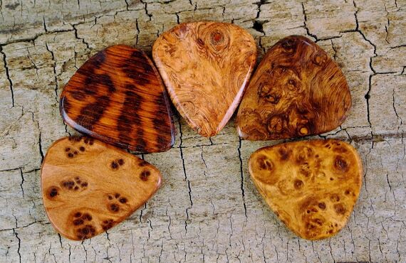 Rare Wood Guitar Pick: Personalized Engraving...