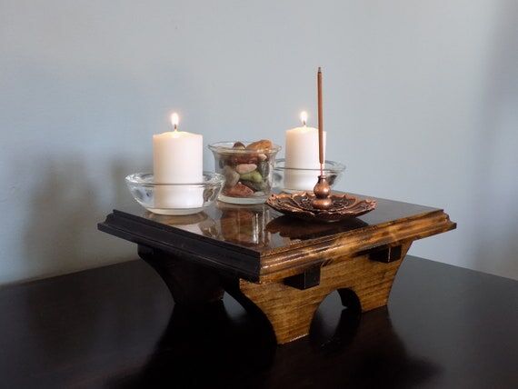 Mini Meditation Kit: Handmade Altar Shelf wit...