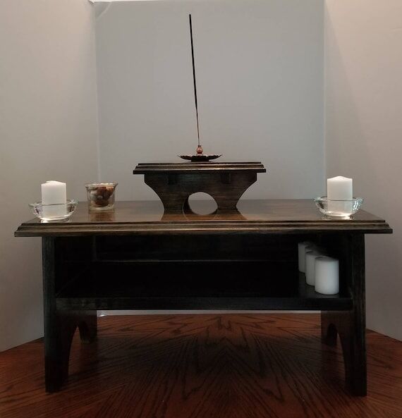 Handmade 3-Tier Meditation Altar Kit,incense ...