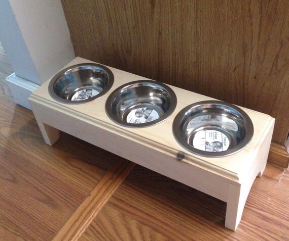 Handmade Raised Pet Feeder: Wooden Elevated S...