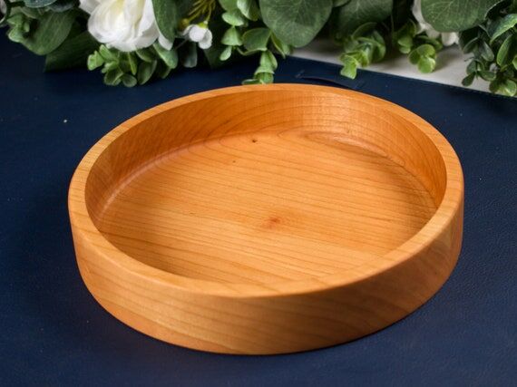 Large Cherry Catch All Tray, Wooden Key & Jew...