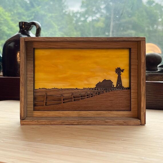Great Plains Sun Catcher - Layered Wood Windm...
