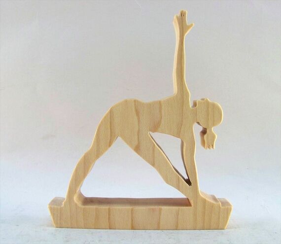 Triangle Yoga Pose Figurine (Trikonasana)...