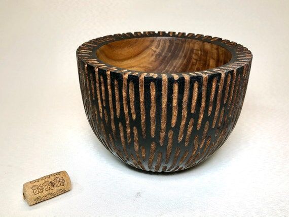 Hand Carved, Wooden Bowl...