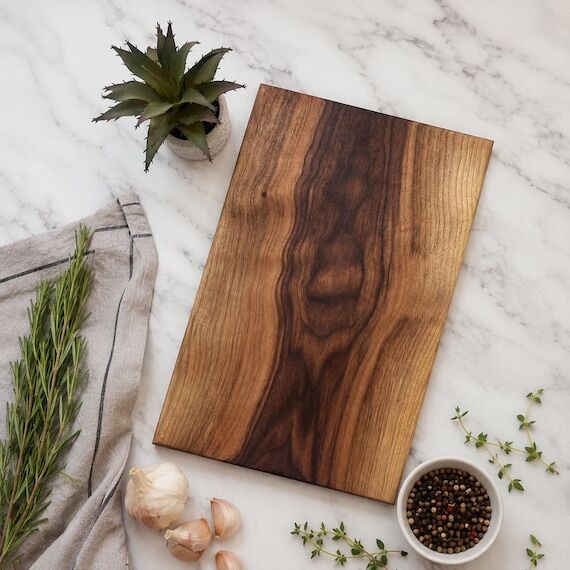 Walnut Cutting Board – SOLID One Piece Hard...