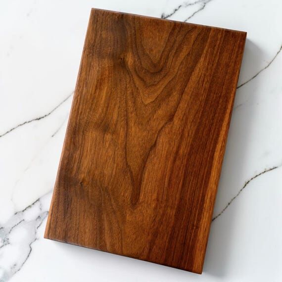 Solid Hardwood Cutting Board, One-Piece Walnu...