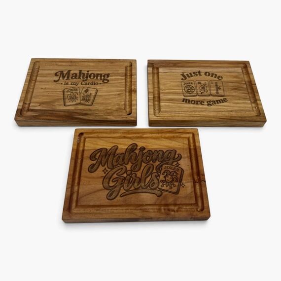 Mahjong inspired laser engraved cheeseboards ...