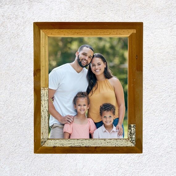 Rustic Reclaimed Wood Photo Frame: Multi-Fini...