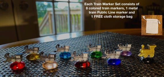 Mexican Dominos Train Markers Set - Hand Craf...