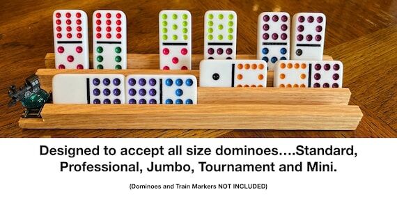 Dominos Tray Set of 4 - Hand Made...