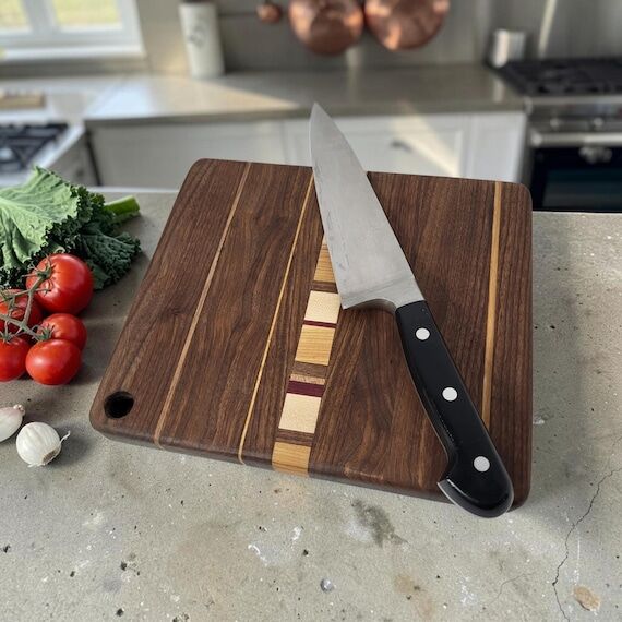 Wood Edge Grain Professional Cutting Board Wa...