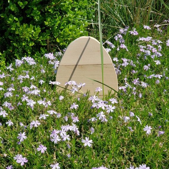 Handmade Wood Easter Egg Yard Sign, Holiday A...