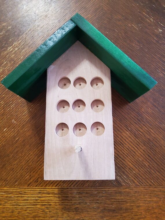 Handmade Double Sided Wood Bark Butter Suet B...