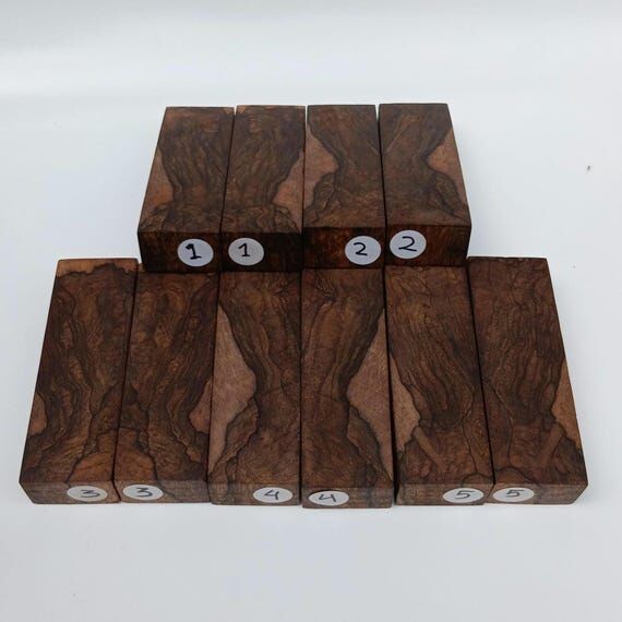 Knife Handle Blank – High Figure Blackish M...