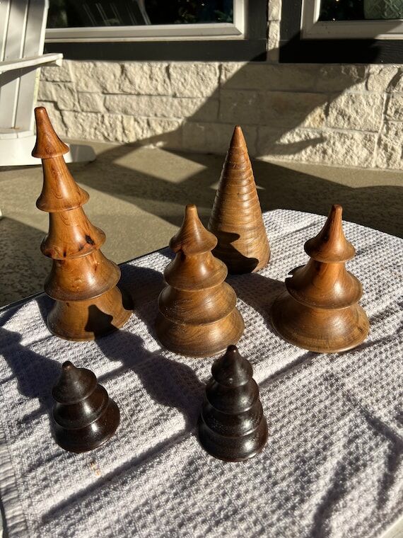 Wooden Christmas trees...