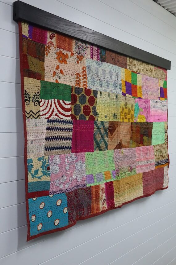 Ebonized Oak Quilt Hanger: Handmade Tapestry ...