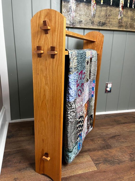 Freestanding Hardwood Quilt Rack...
