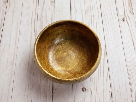 Handmade Sycamore Wood Bowl: Reclaimed Wood H...
