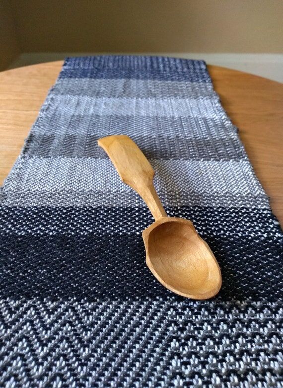 Hand Carved Wood Spoon, Unique Wood Salt Spoo...