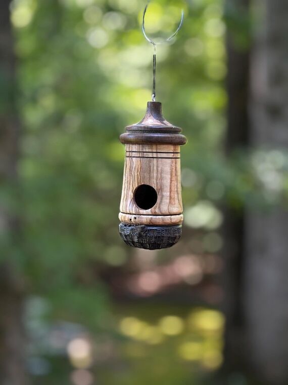 Handmade Ambrosia Maple Hummingbird Bird Hous...