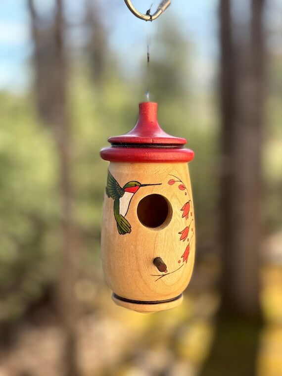 Hummingbird House, Handmade Wooden Birdhouse ...