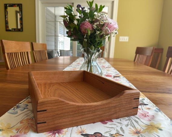 Cherry Wood Letter Box ,Desk Organizer, Gift,...