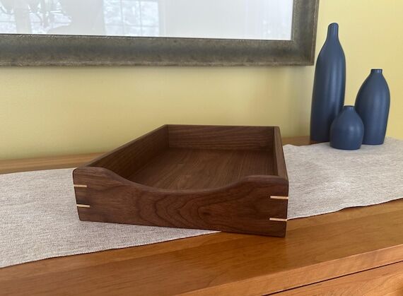 Walnut Wood Letter Box ,Desk Organizer, Gift,...
