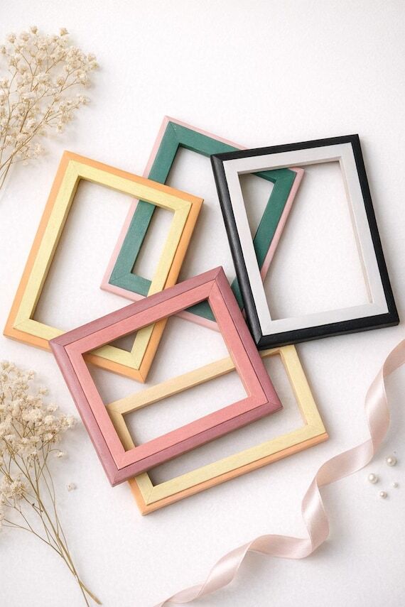 Two-Tone Hardwood Wood Picture Frame: Custom ...