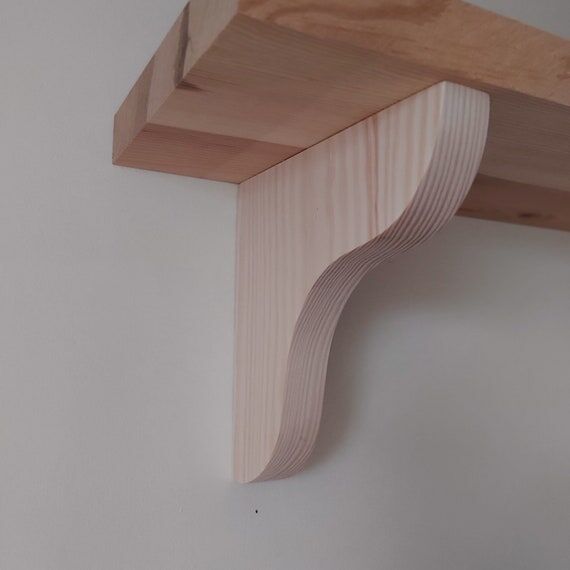 Handmade Baltic Pine Wood Corbels, Shelf Brac...