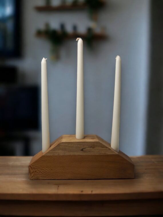 Taper Candle Holder, Sycamore Wood, CandleSti...