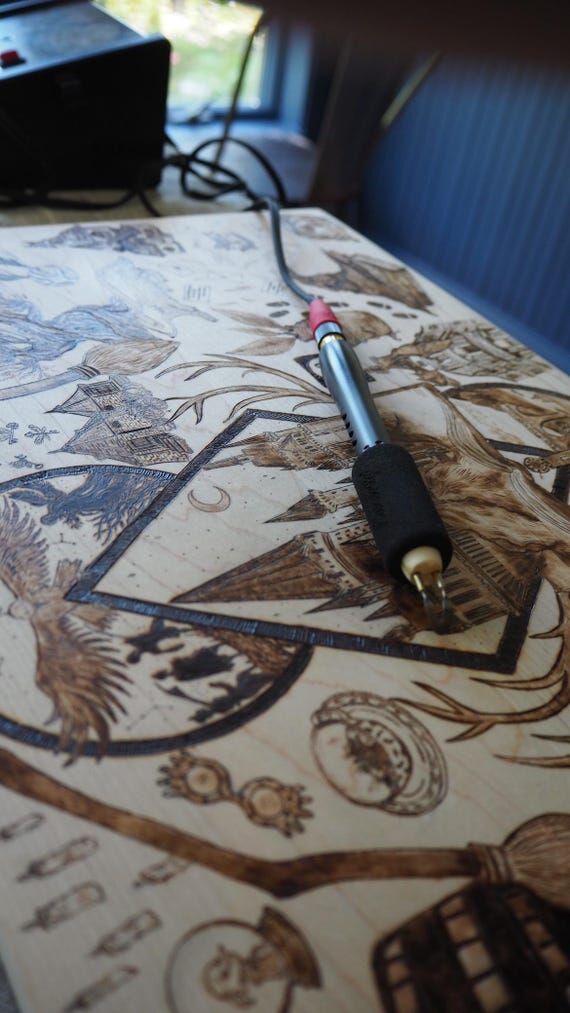 Wooden Keepsake Box, Wood Burned Art, Made to...