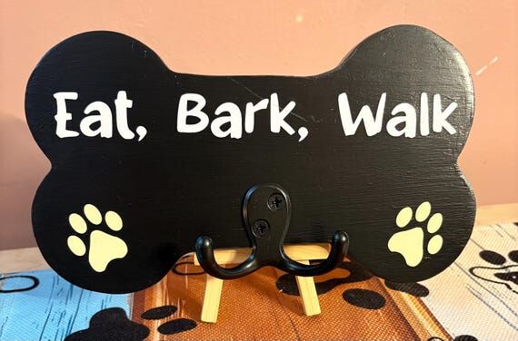 Handmade Wooden Dog Leash Hook, Wall Mount Or...