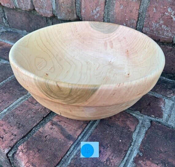 16: Handmade Maple Wooden Bowl...