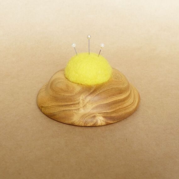 Wooden pin cushion sewer gift Wool pin cushio...