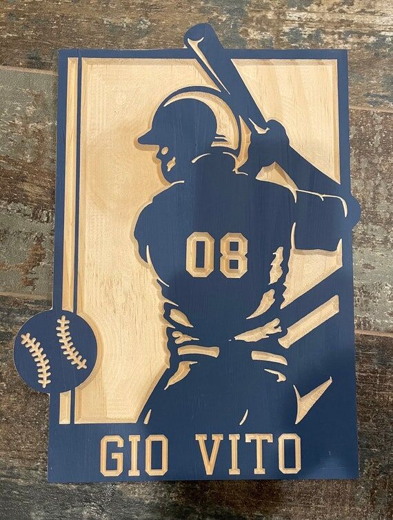 Baseball Wooden Wall Plaque...
