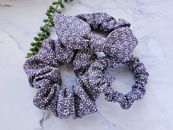 Silk Kimono Scrunchie, Japanese Upcycled Silk...