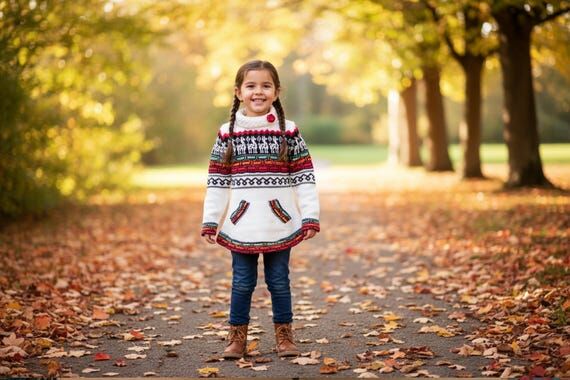 Alpaca sweater girl | soft wool sweater child...